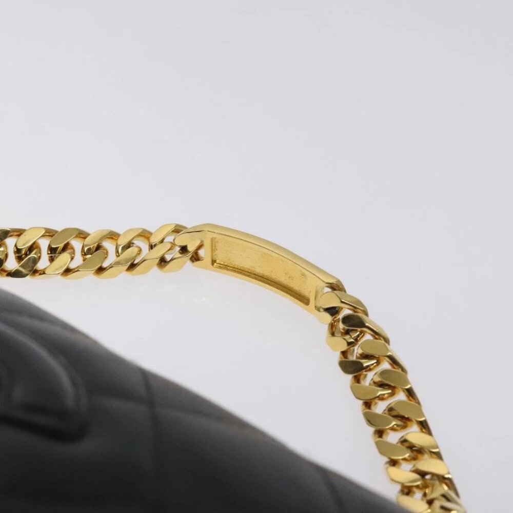 CHANEL Matelasse COCO Mark Chain Hand Bag Lamb Skin Black Gold CC Auth 129531V - Picture 11 of 14